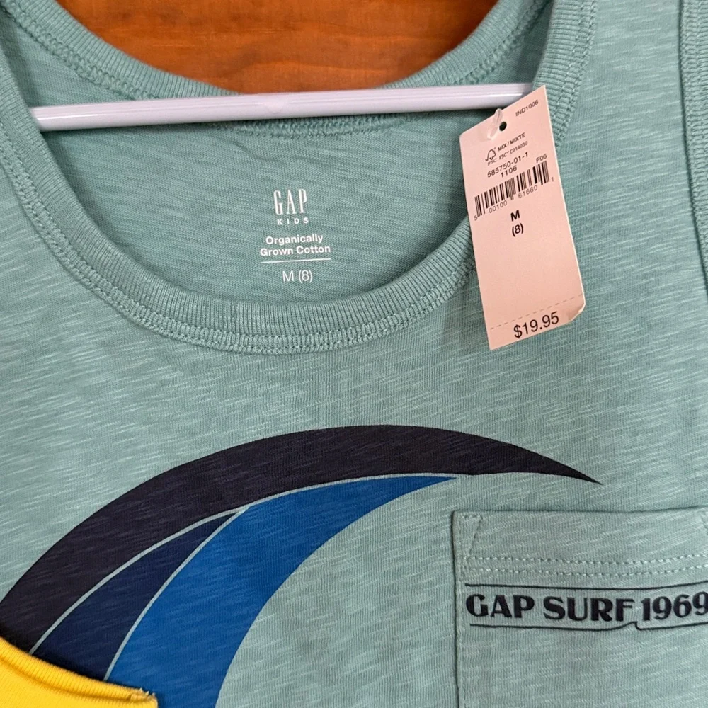 NWT Gap kids tank tops, M — muscle tank, organic cotton tank